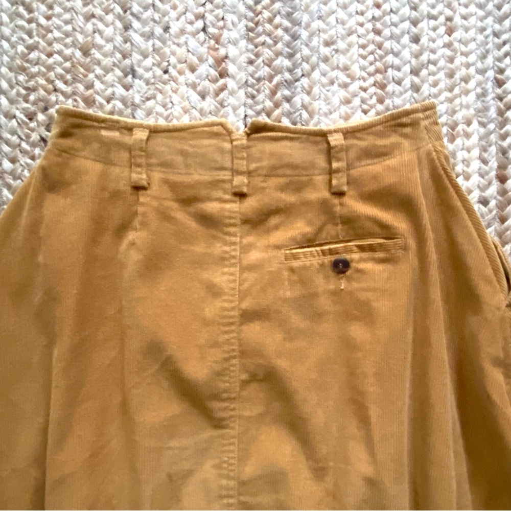 Liz Claiborne 100% Cotton Vintage Corduroy Mustard A-Line Skirt 28” waist - Picture 6 of 7